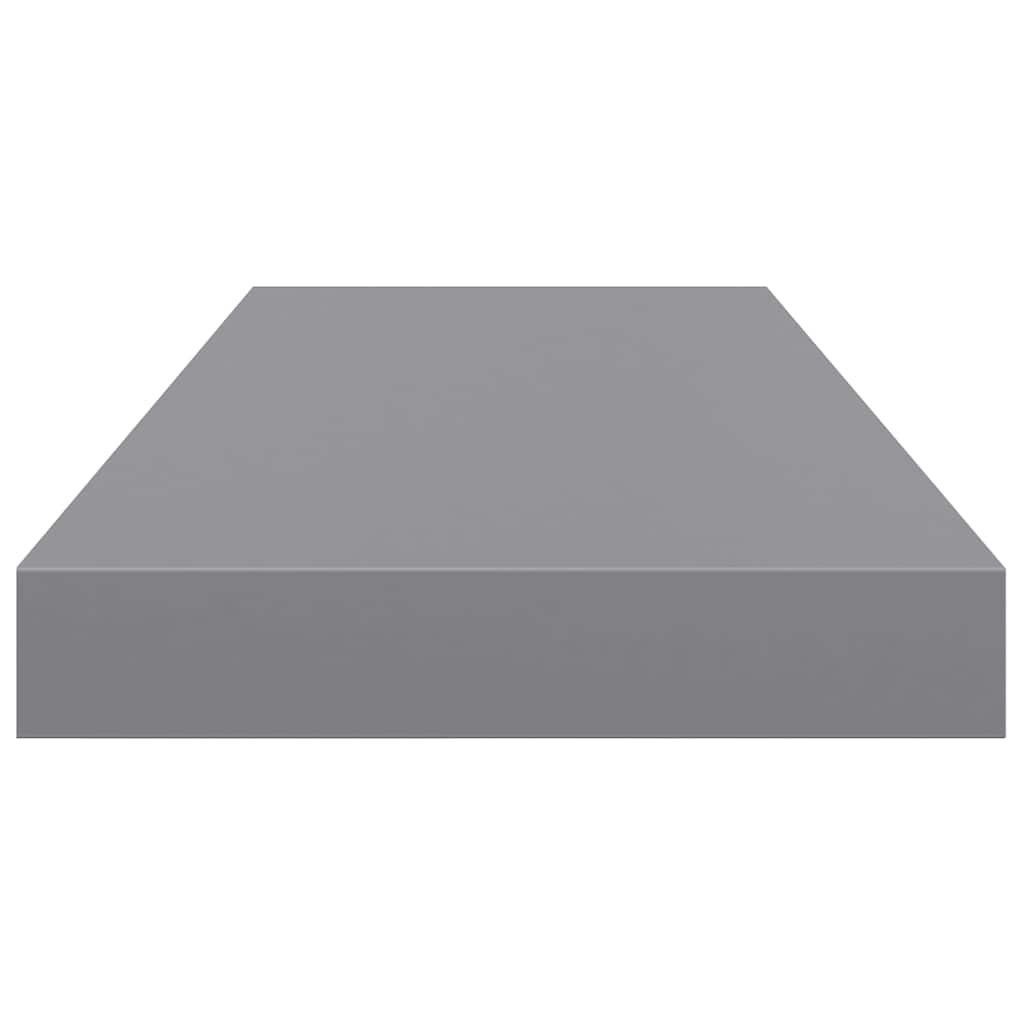 Plutajuće zidne police 4 kom sive 60 x 23,5 x 3,8 cm MDF