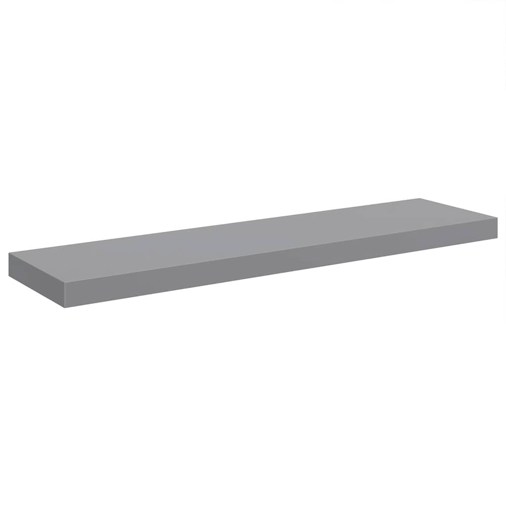 Plutajuća zidna polica siva 90 x 23,5 x 3,8 cm MDF