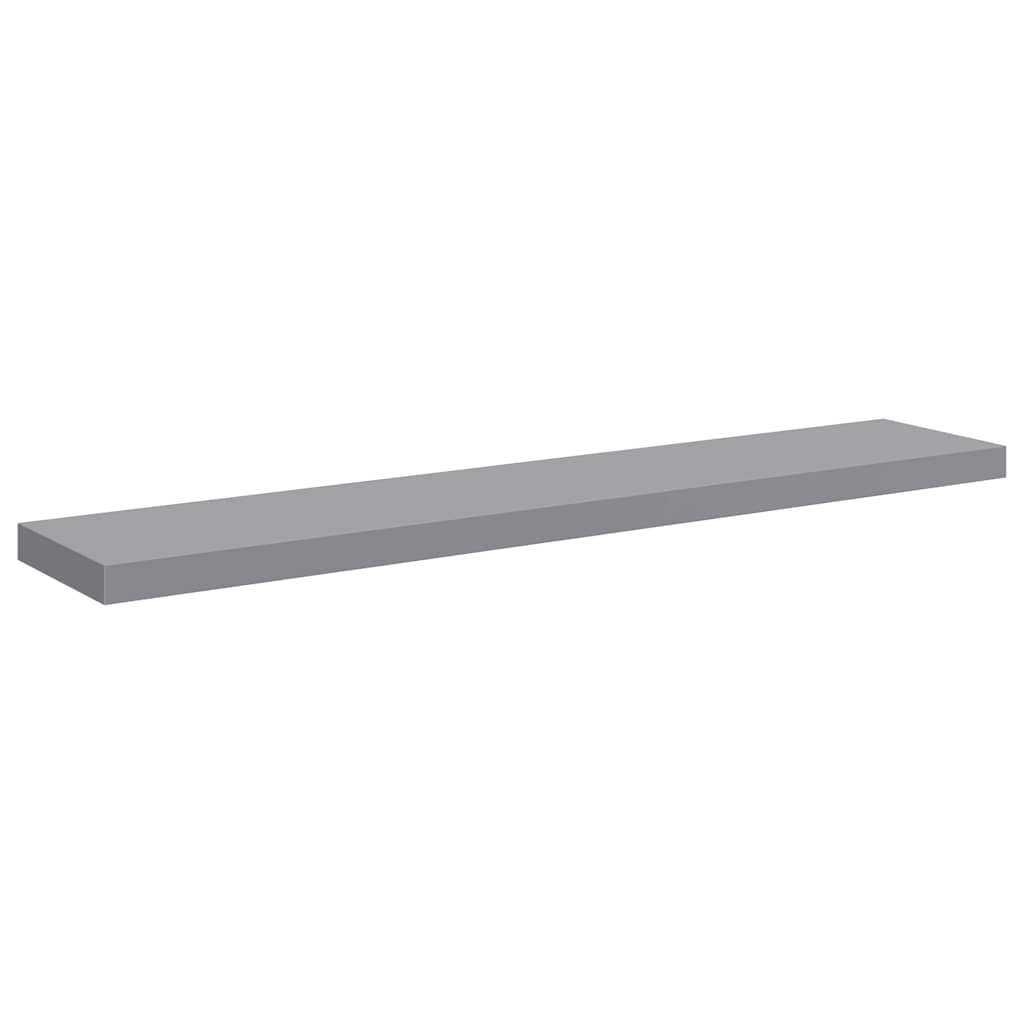 Plutajuća zidna polica siva 120 x 23,5 x 3,8 cm MDF