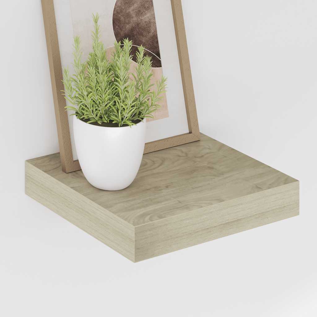 Plutajuća zidna polica boja hrasta 23 x 23,5 x 3,8 cm MDF