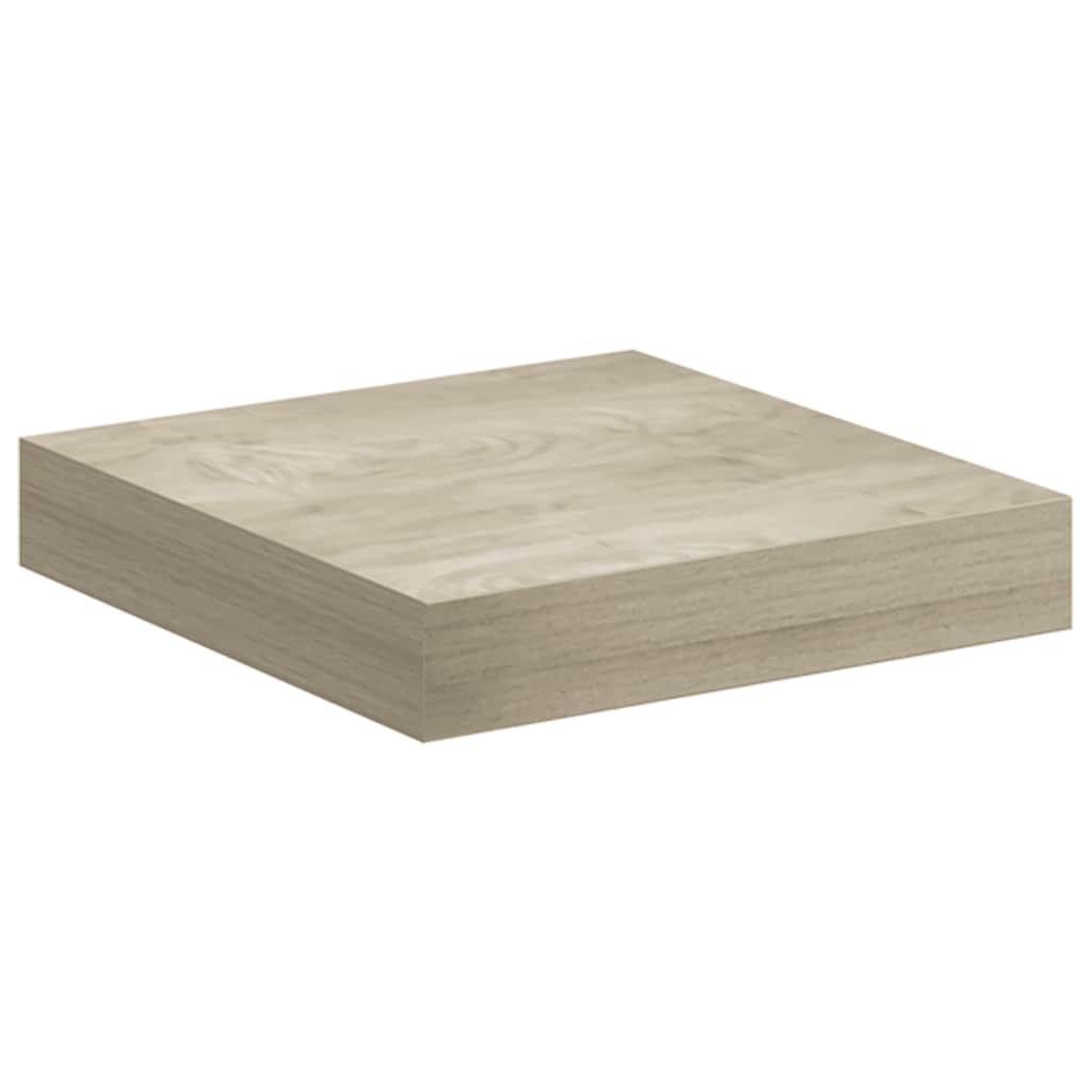 Plutajuće zidne police 2 kom boja hrasta 23 x 23,5 x 3,8 cm MDF