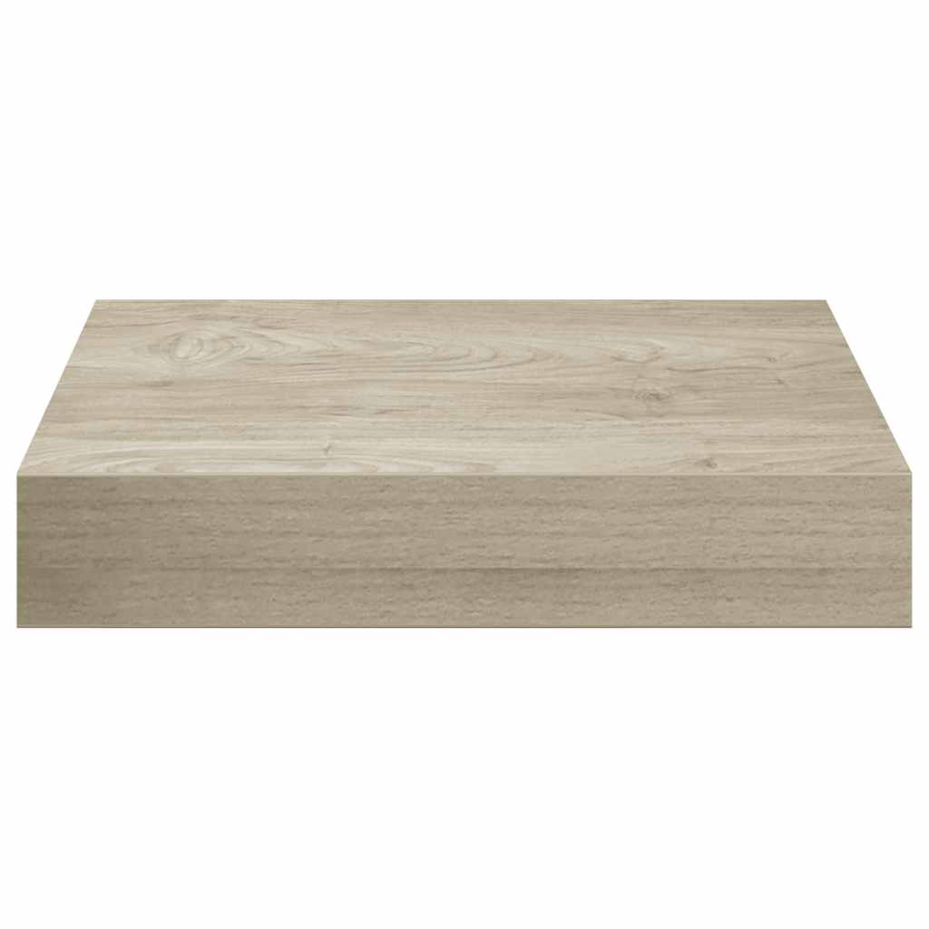 Plutajuće zidne police 2 kom boja hrasta 23 x 23,5 x 3,8 cm MDF