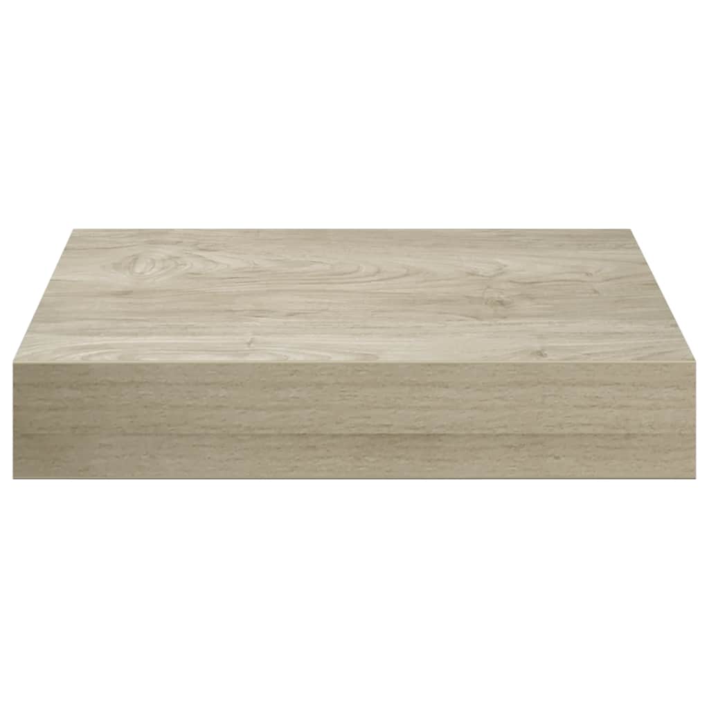 Plutajuće zidne police 2 kom boja hrasta 23 x 23,5 x 3,8 cm MDF