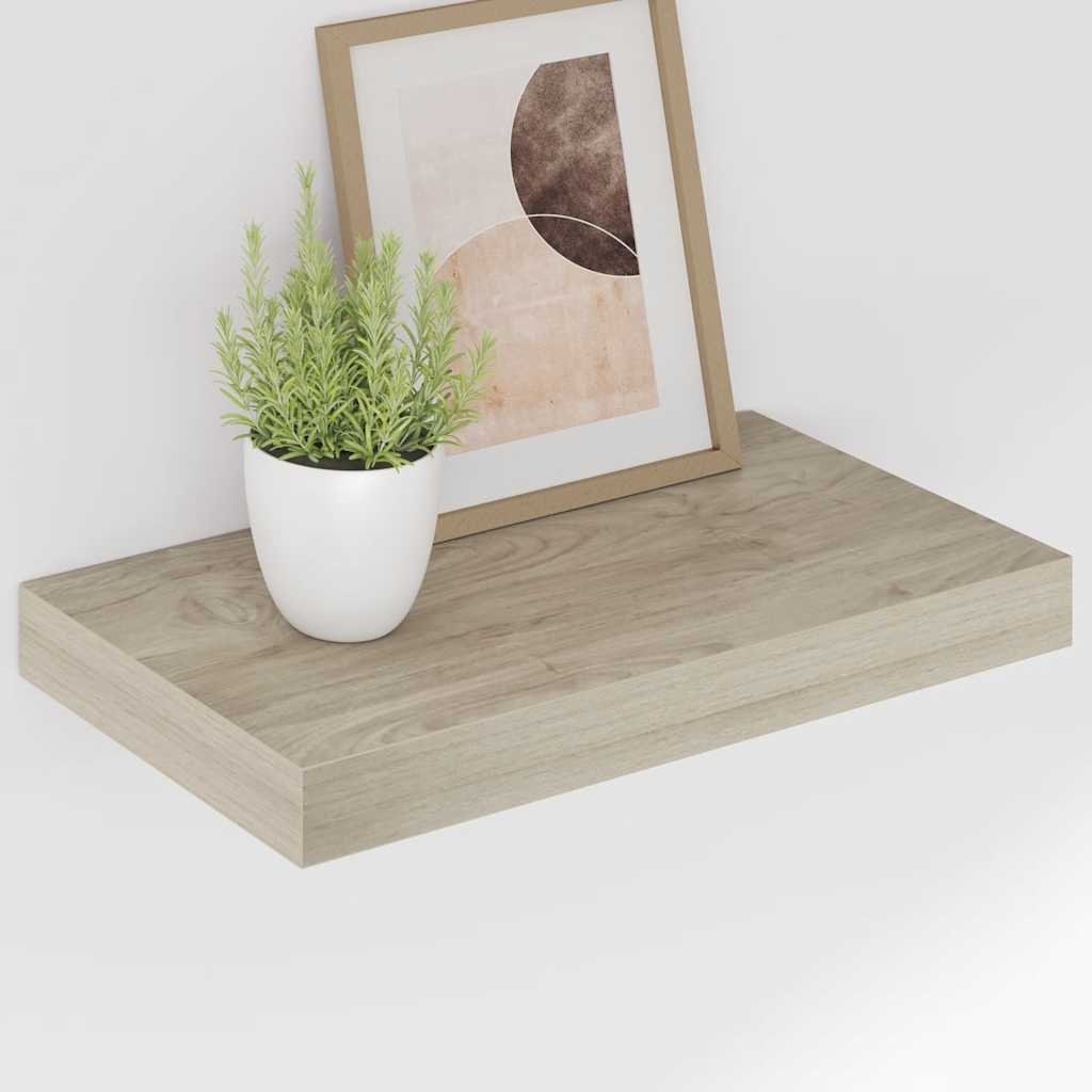 Plutajuće zidne police 4 kom boja hrasta 40 x 23 x 3,8 cm MDF