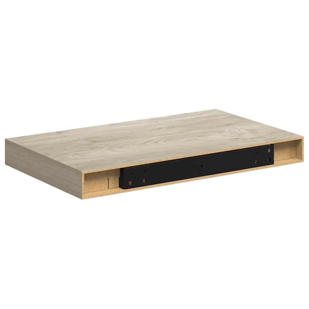 Plutajuće zidne police 4 kom boja hrasta 40 x 23 x 3,8 cm MDF