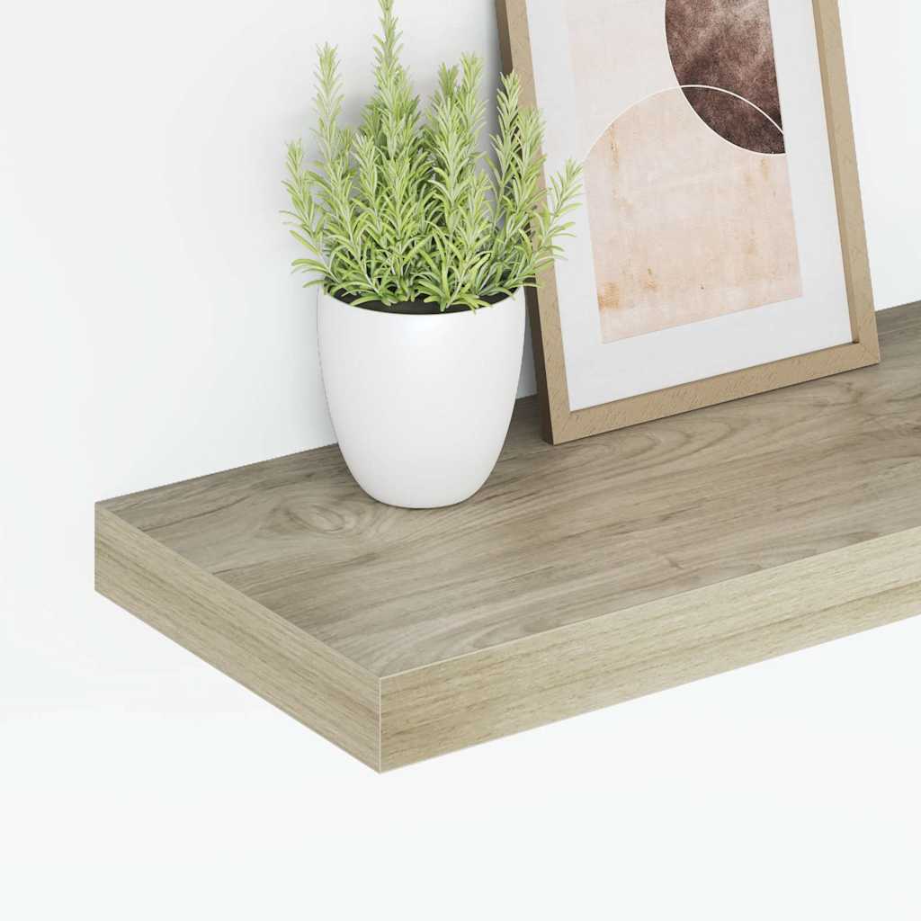 Plutajuća zidna polica boja hrasta 60 x 23,5 x 3,8 cm MDF