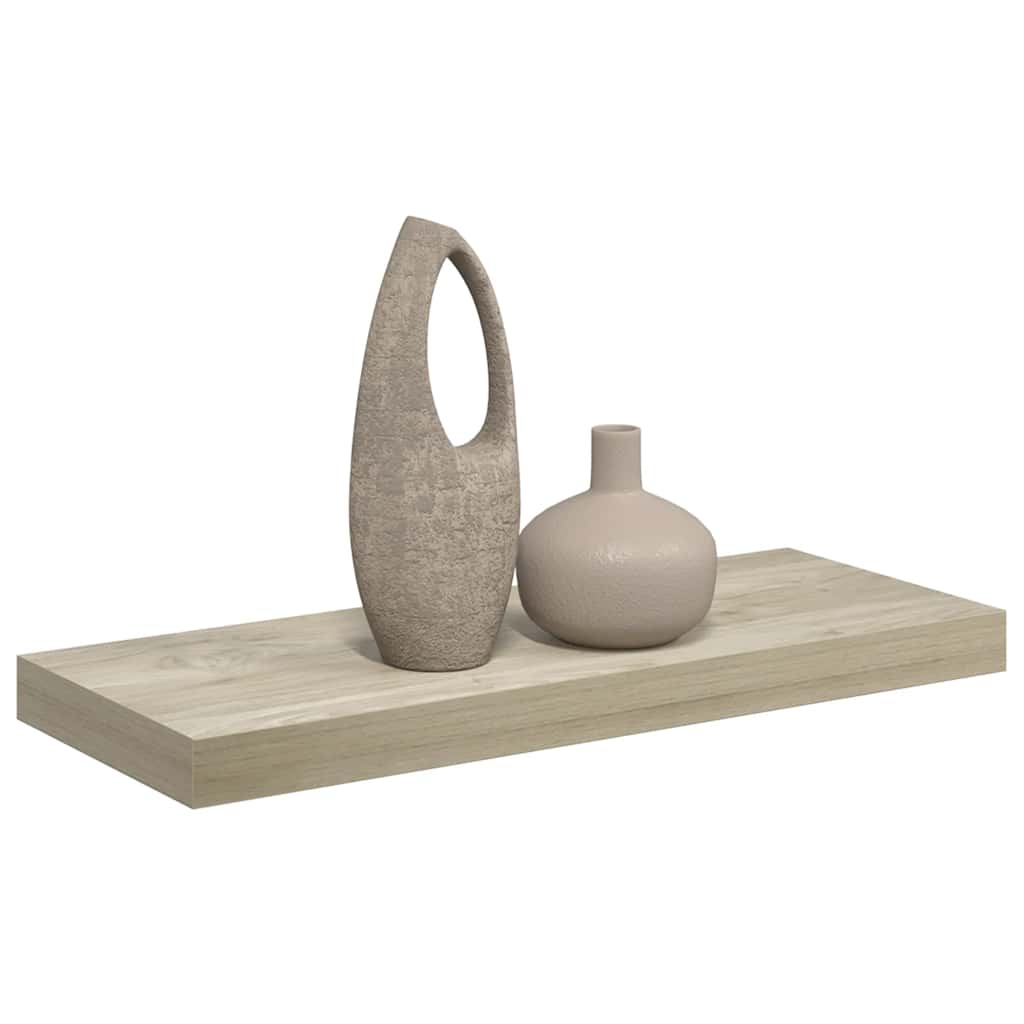 Plutajuća zidna polica boja hrasta 60 x 23,5 x 3,8 cm MDF
