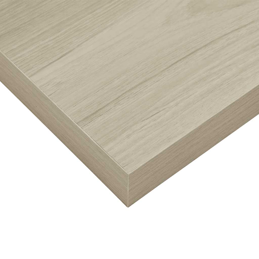 Plutajuće zidne police 2 kom boja hrasta 80 x 23,5 x 3,8 cm MDF