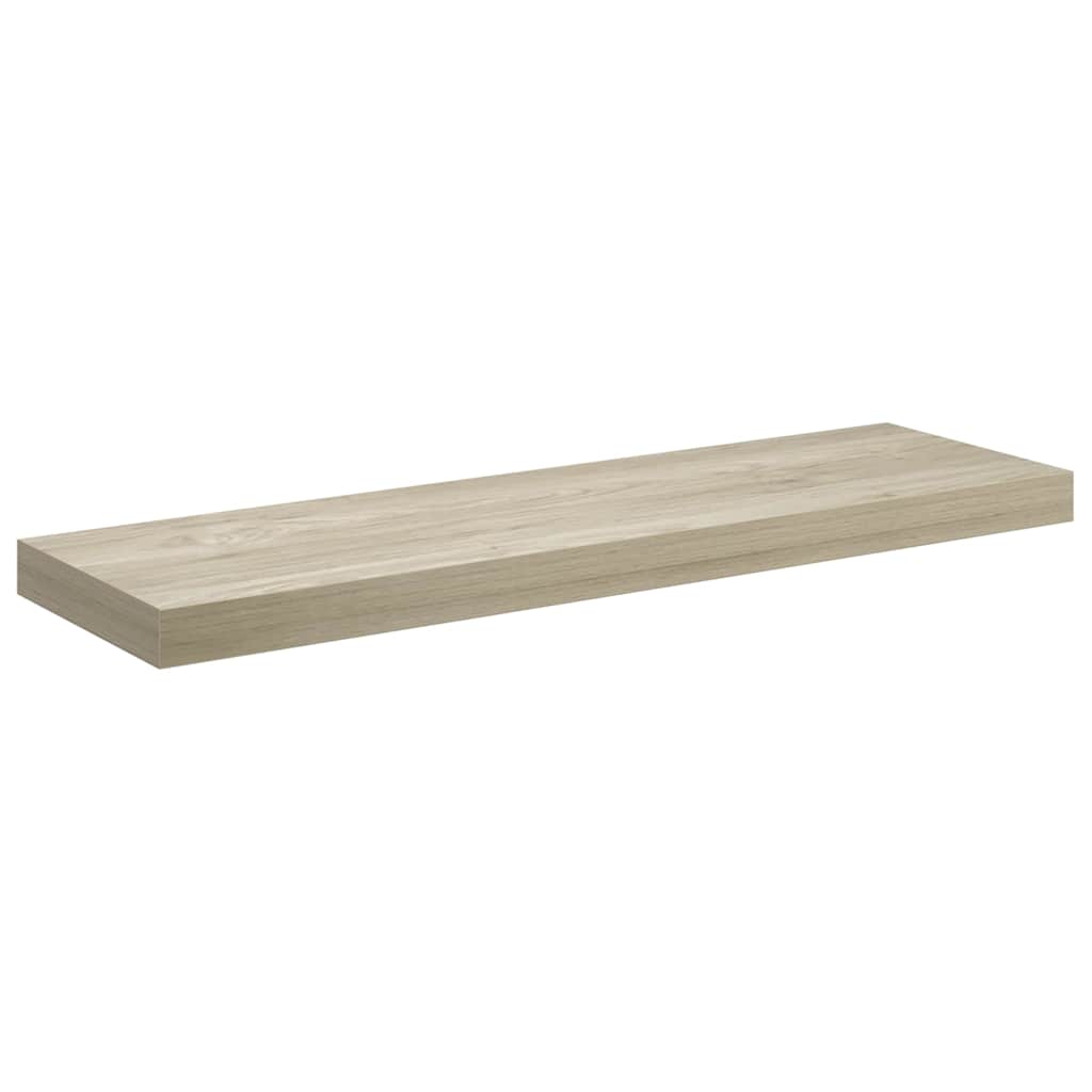 Plutajuće zidne police 2 kom boja hrasta 80 x 23,5 x 3,8 cm MDF