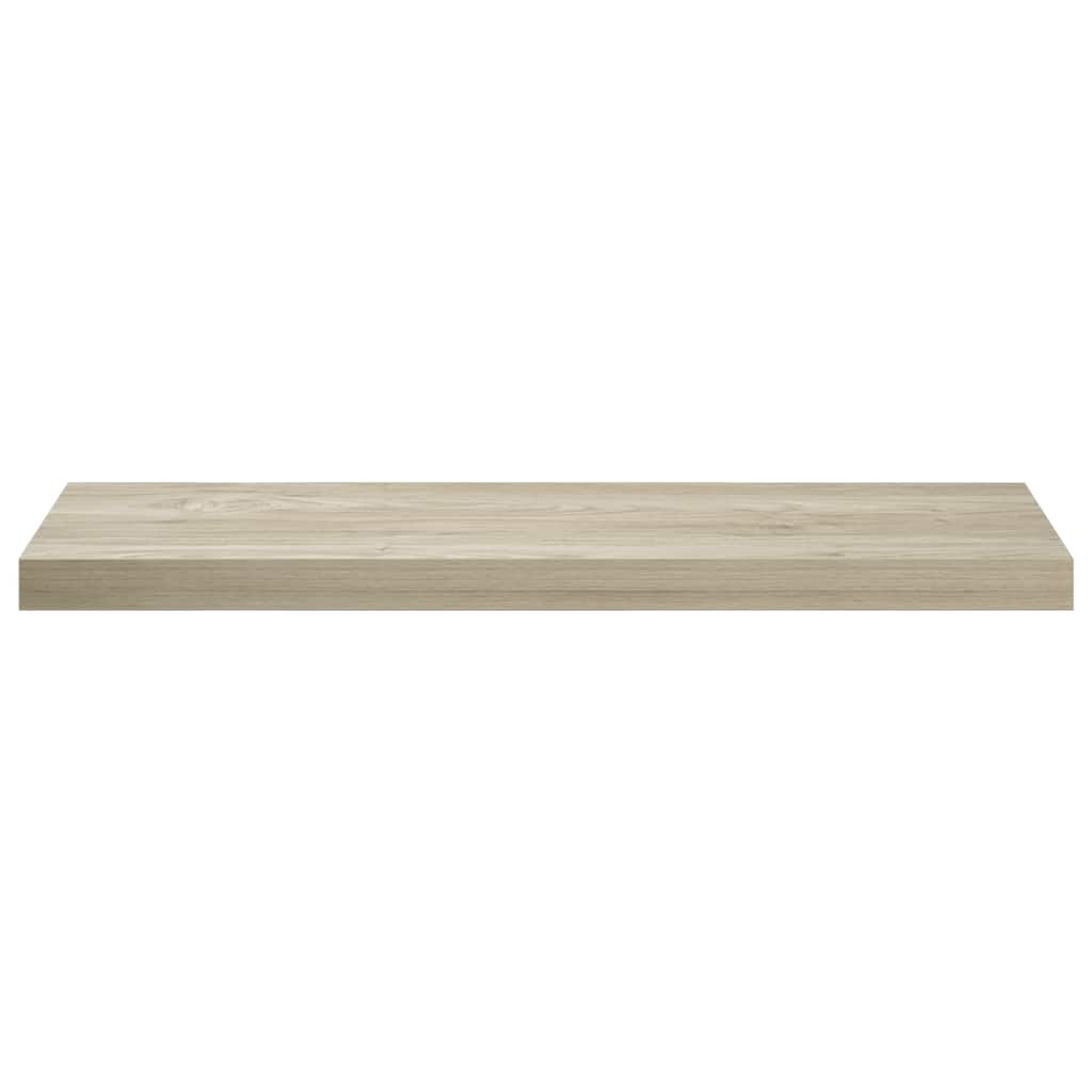Plutajuće zidne police 2 kom boja hrasta 80 x 23,5 x 3,8 cm MDF