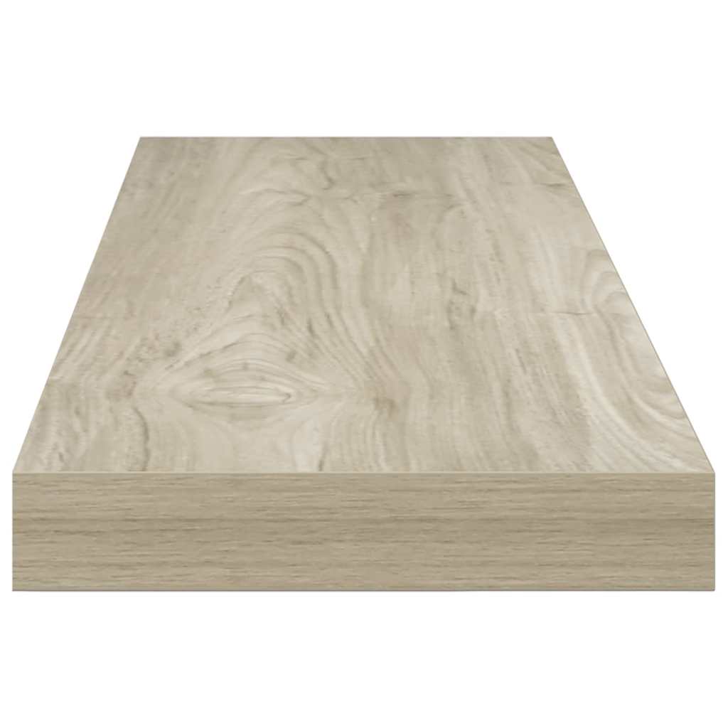 Plutajuće zidne police 2 kom boja hrasta 80 x 23,5 x 3,8 cm MDF