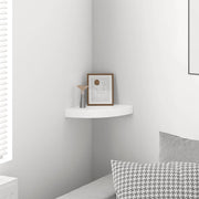 Plutajuća kutna polica visoki sjaj bijela 25x25x3,8 cm MDF