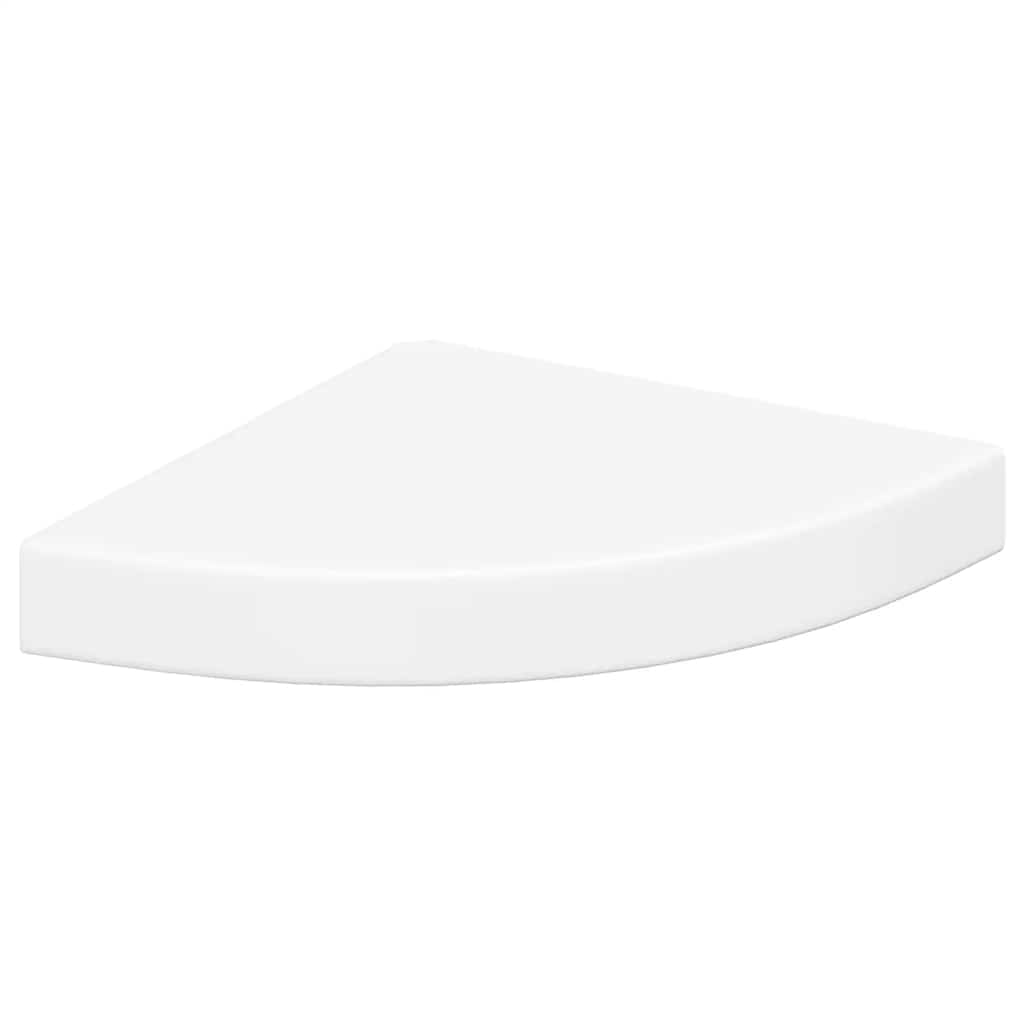 Plutajuća kutna polica bijela 25 x 25 x 3,8 cm MDF