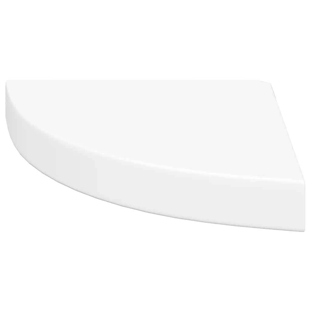 Plutajuća kutna polica bijela 25 x 25 x 3,8 cm MDF