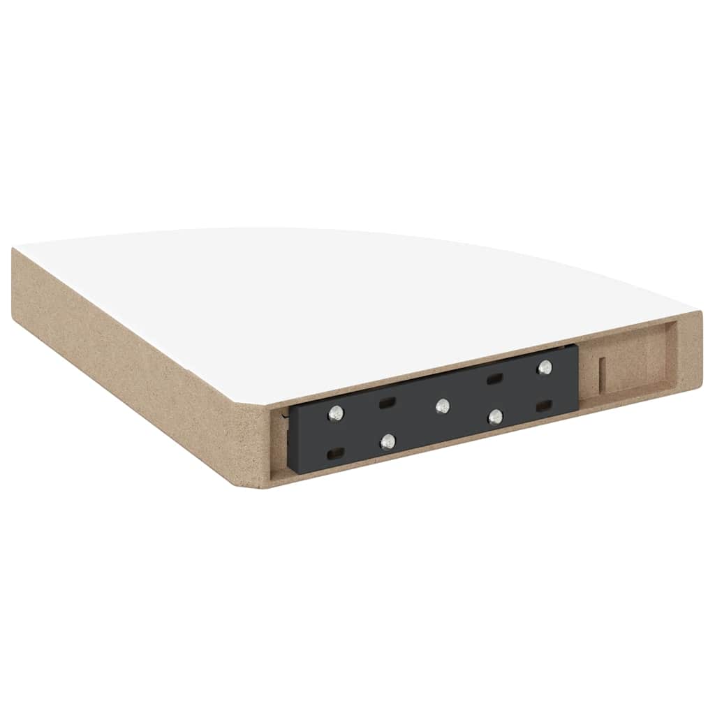 Plutajuća kutna polica bijela 25 x 25 x 3,8 cm MDF
