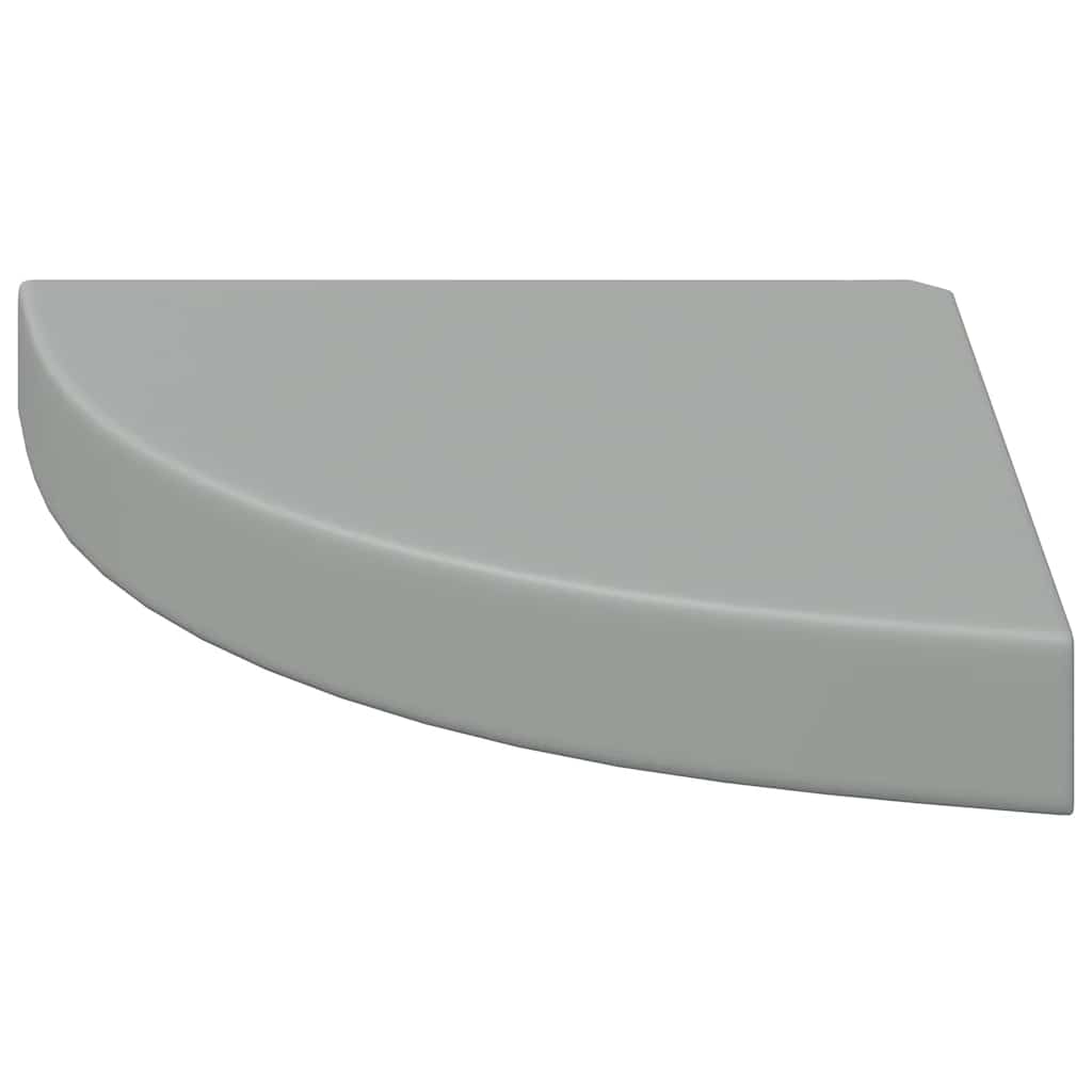 Plutajuća kutna polica siva 25 x 25 x 3,8 cm MDF