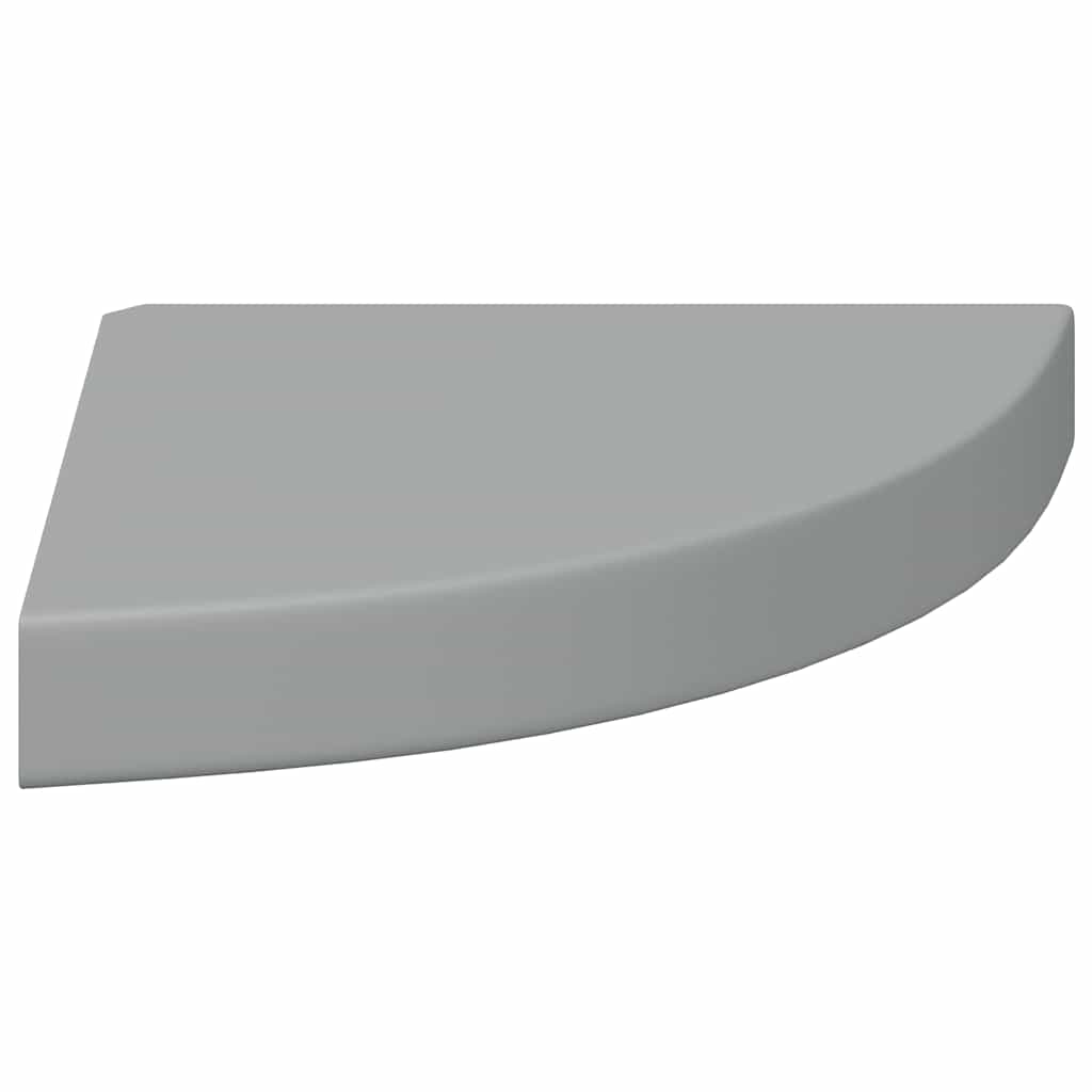 Plutajuća kutna polica siva 25 x 25 x 3,8 cm MDF