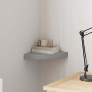Plutajuća kutna polica siva 25 x 25 x 3,8 cm MDF