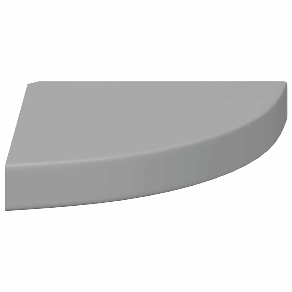 Plutajuće kutne police 4 kom sive 25 x 25 x 3,8 cm MDF