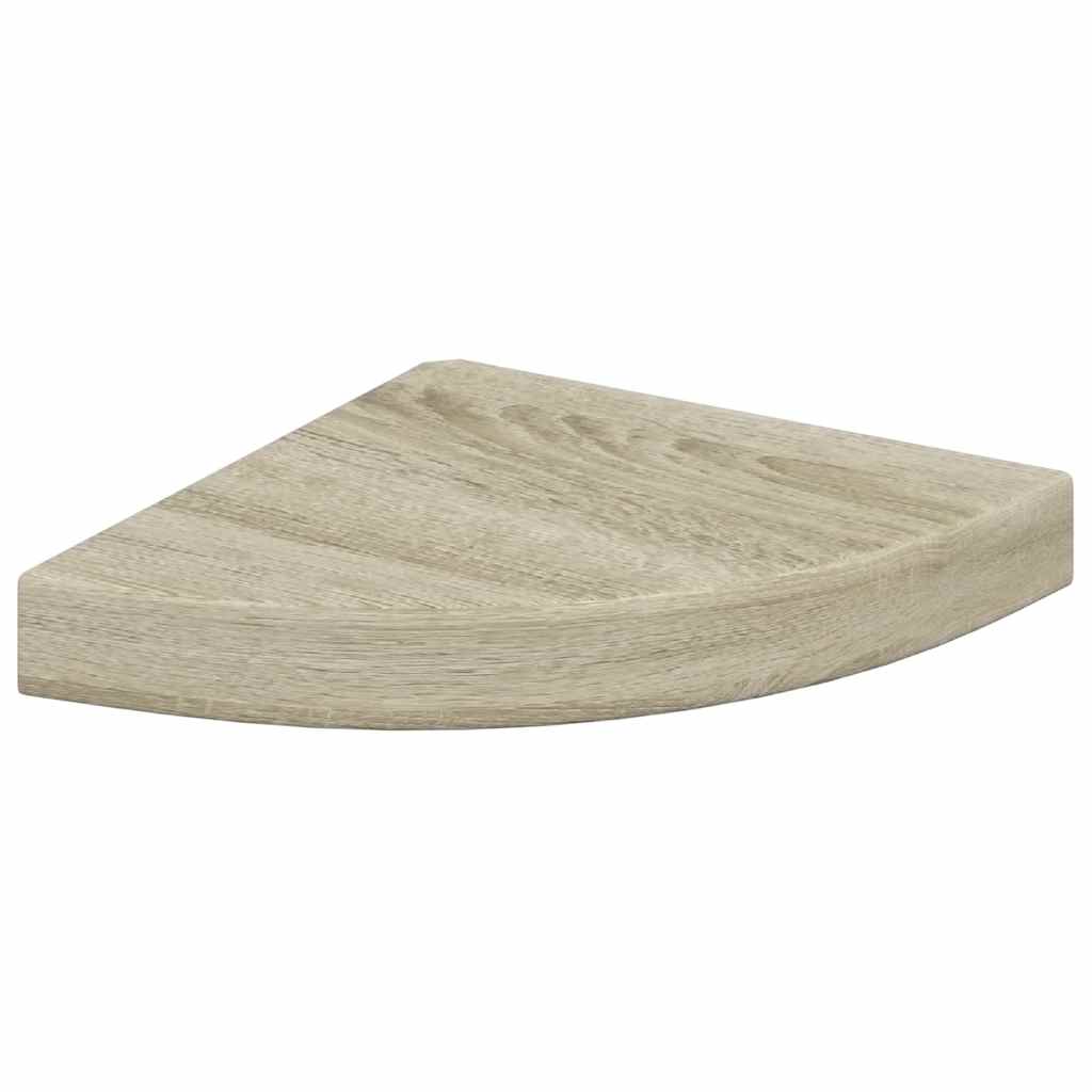 Plutajuće kutne police 4 kom boja hrasta 25 x 25 x 3,8 cm MDF