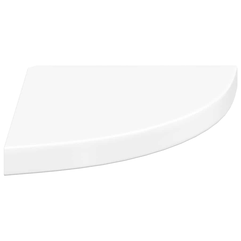 323909  Floating Corner Shelves 4 pcs High Gloss White 35x35x3,8 cm MDF