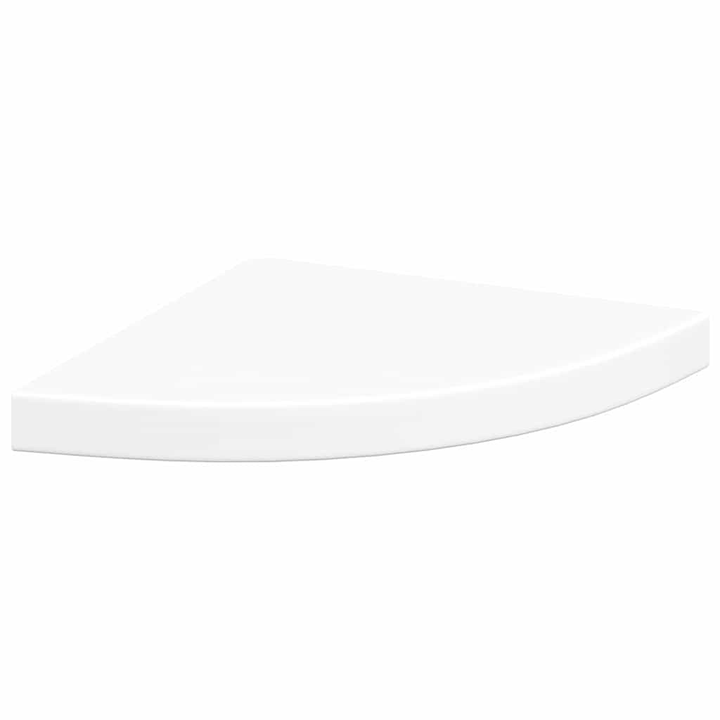 Plutajuće kutne police 2 kom Bijele 35x35x3,8 cm MDF