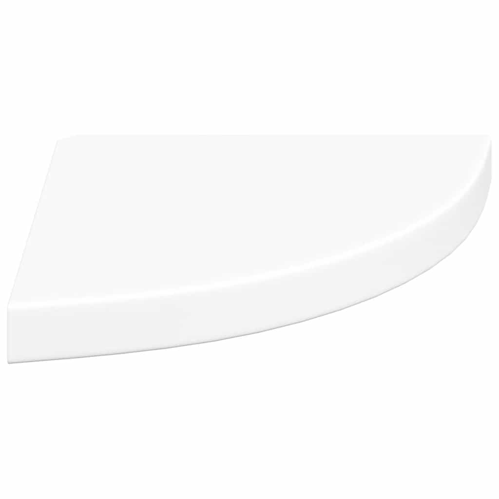 Plutajuće kutne police 2 kom Bijele 35x35x3,8 cm MDF