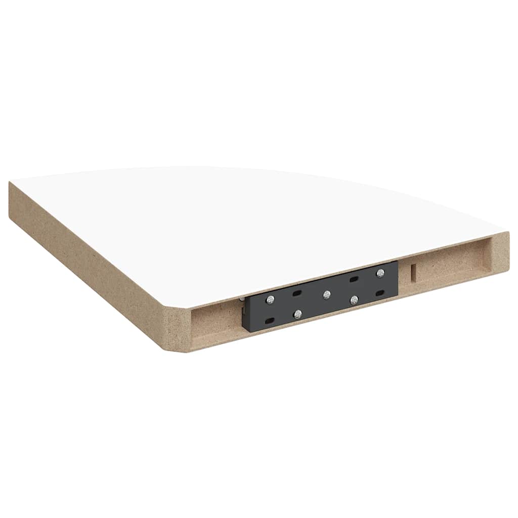 Plutajuće kutne police 4 kom bijele 35 x 35 x 3,8 cm MDF