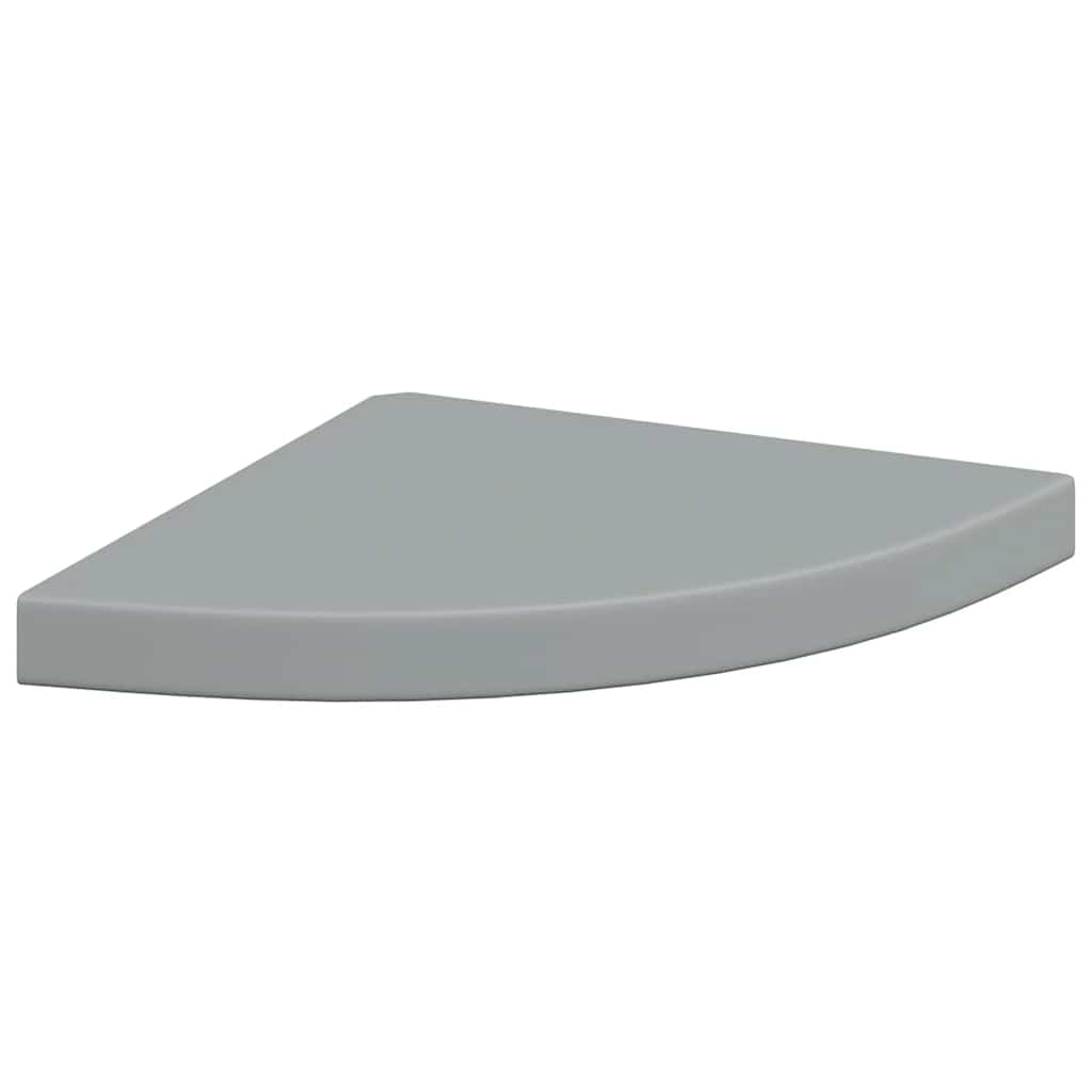 Plutajuće kutne police 2 kom sive 35 x 35 x 3,8 cm MDF