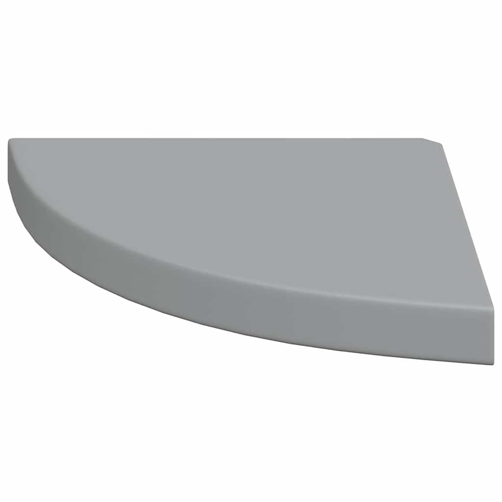 Plutajuće kutne police 2 kom sive 35 x 35 x 3,8 cm MDF