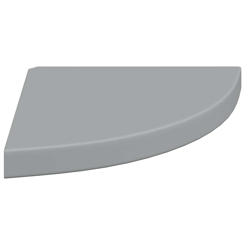 Plutajuće kutne police 2 kom sive 35 x 35 x 3,8 cm MDF