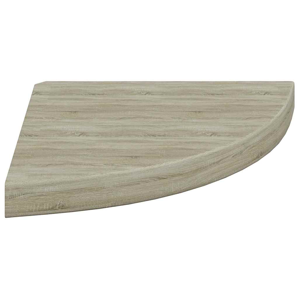 Plutajuće kutne police 2 kom boja hrasta 35 x 35 x 3,8 cm MDF