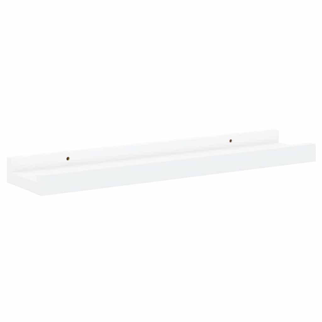 Zidne police za fotografije 2 kom bijele 40 x 9 x 3 cm MDF