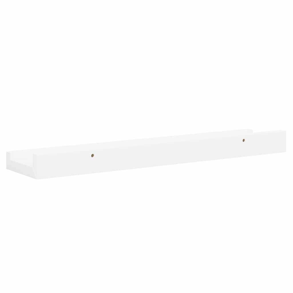 Zidne police za fotografije 2 kom bijele 40 x 9 x 3 cm MDF