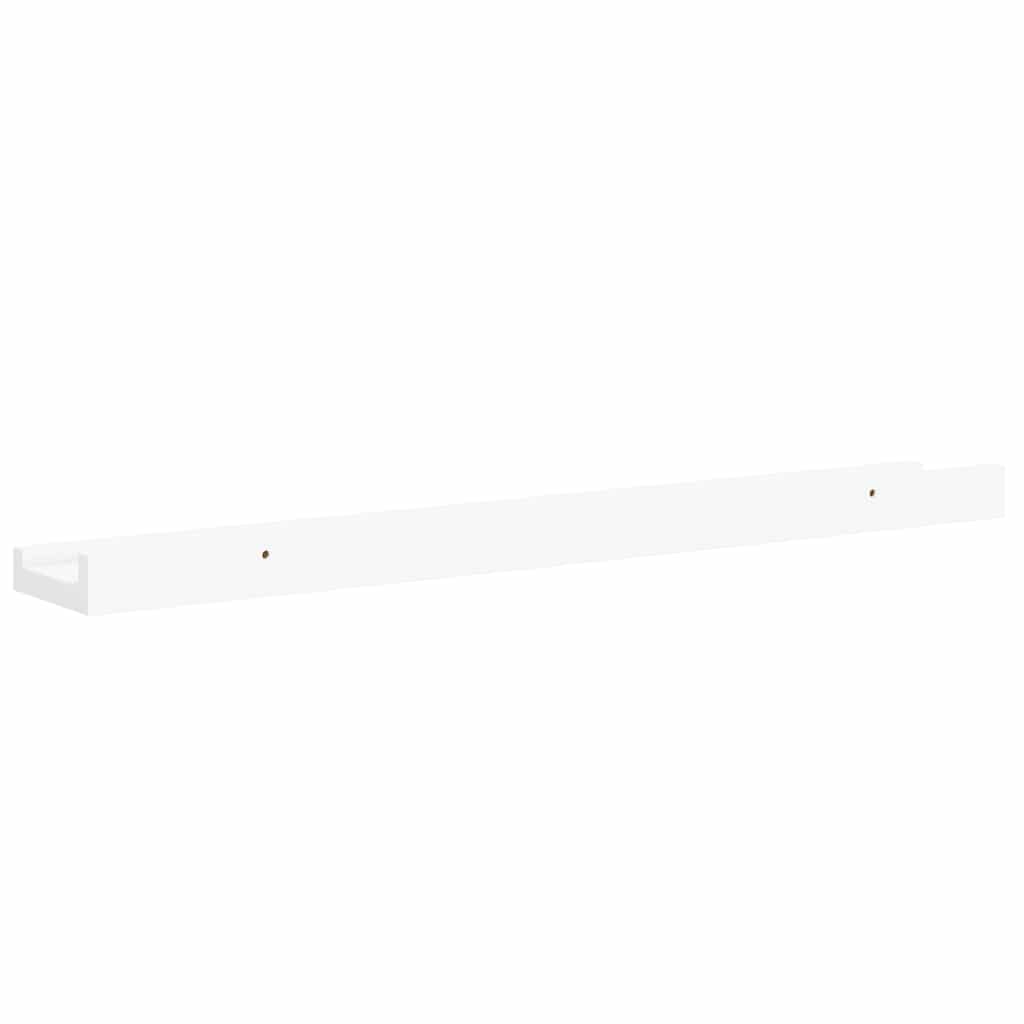 Zidne police za fotografije 2 kom bijele 60 x 9 x 3 cm MDF