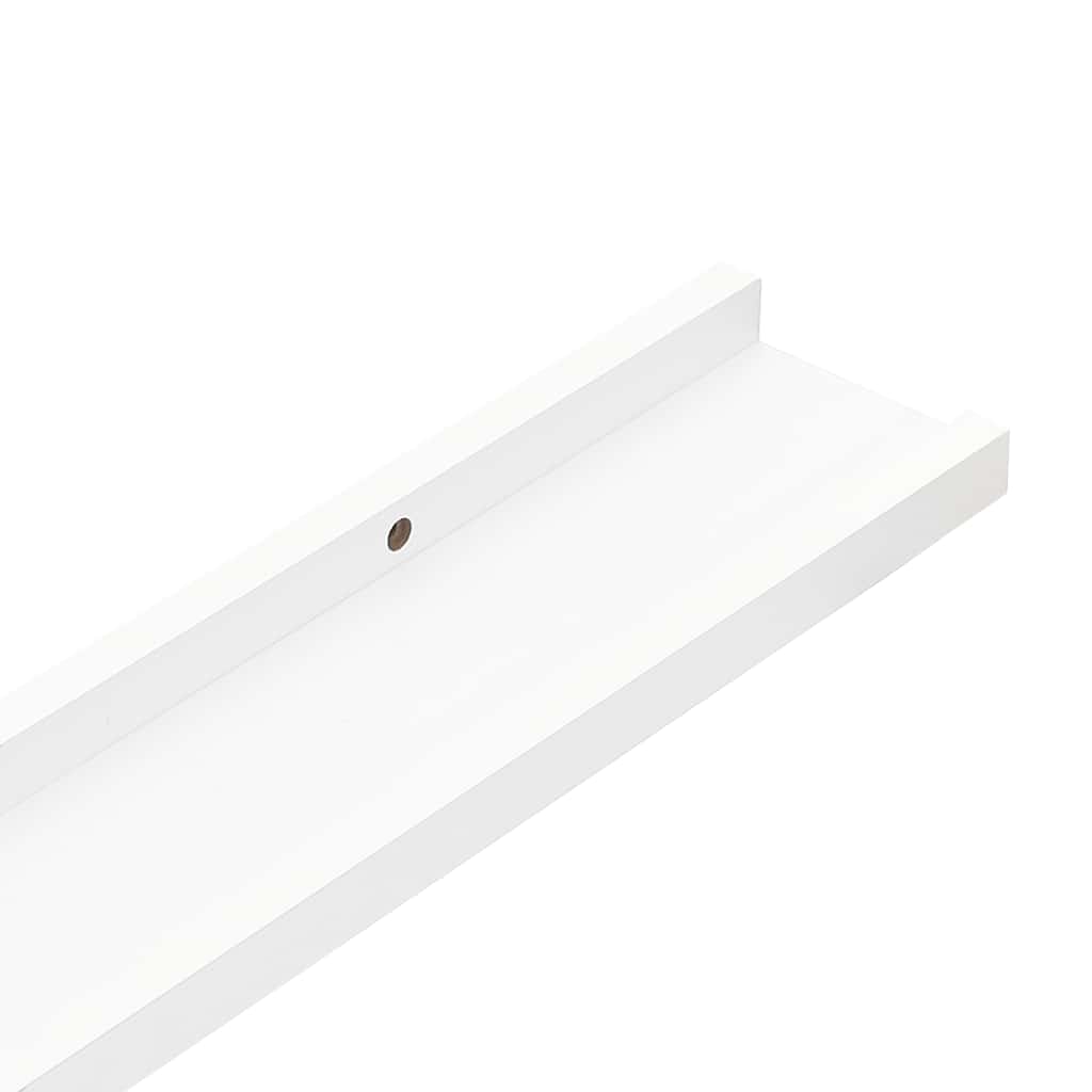 Zidne police za fotografije 2 kom bijele 60 x 9 x 3 cm MDF
