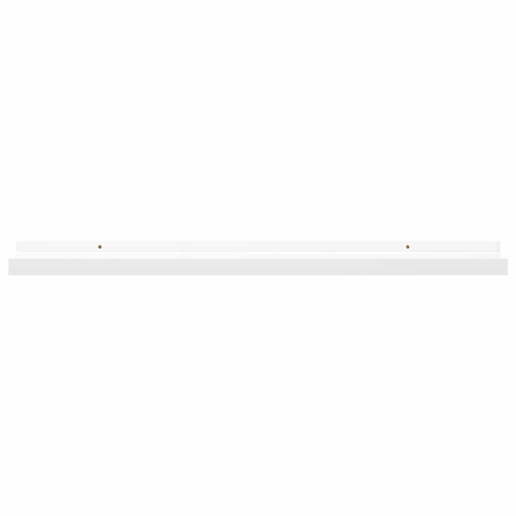 Zidne police za fotografije 2 kom bijele 80 x 9 x 3 cm MDF