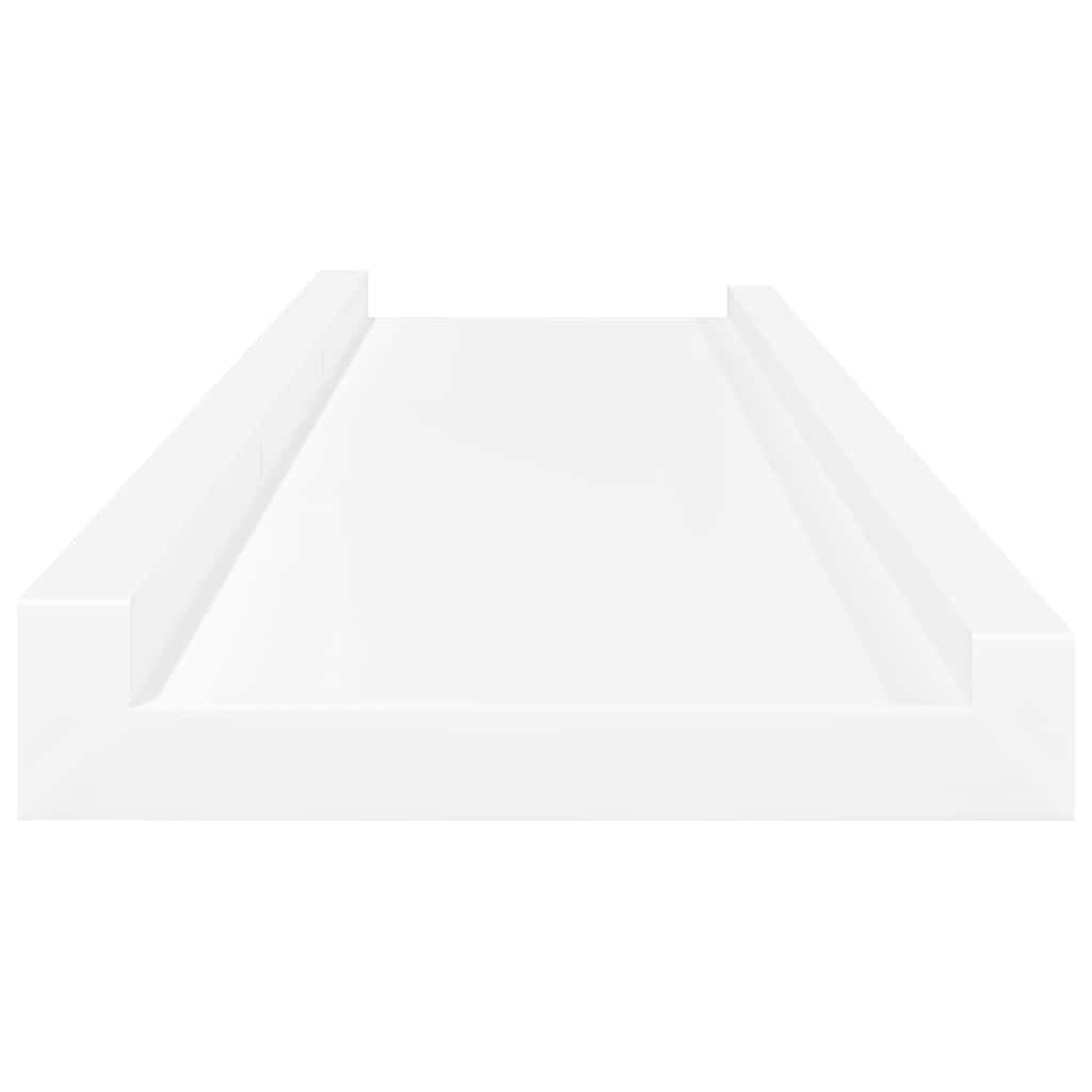 Zidne police za fotografije 2 kom bijele 80 x 9 x 3 cm MDF