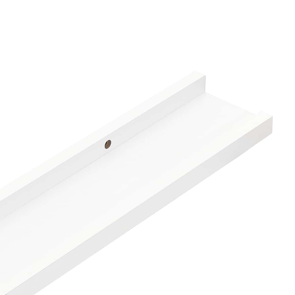 Zidne police za fotografije 2 kom bijele 80 x 9 x 3 cm MDF