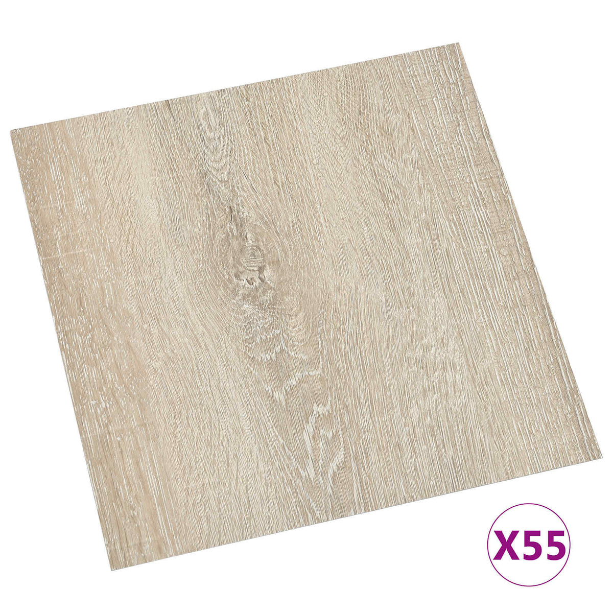 Podne daske 55 pcs Bež 5,11 m² PVC