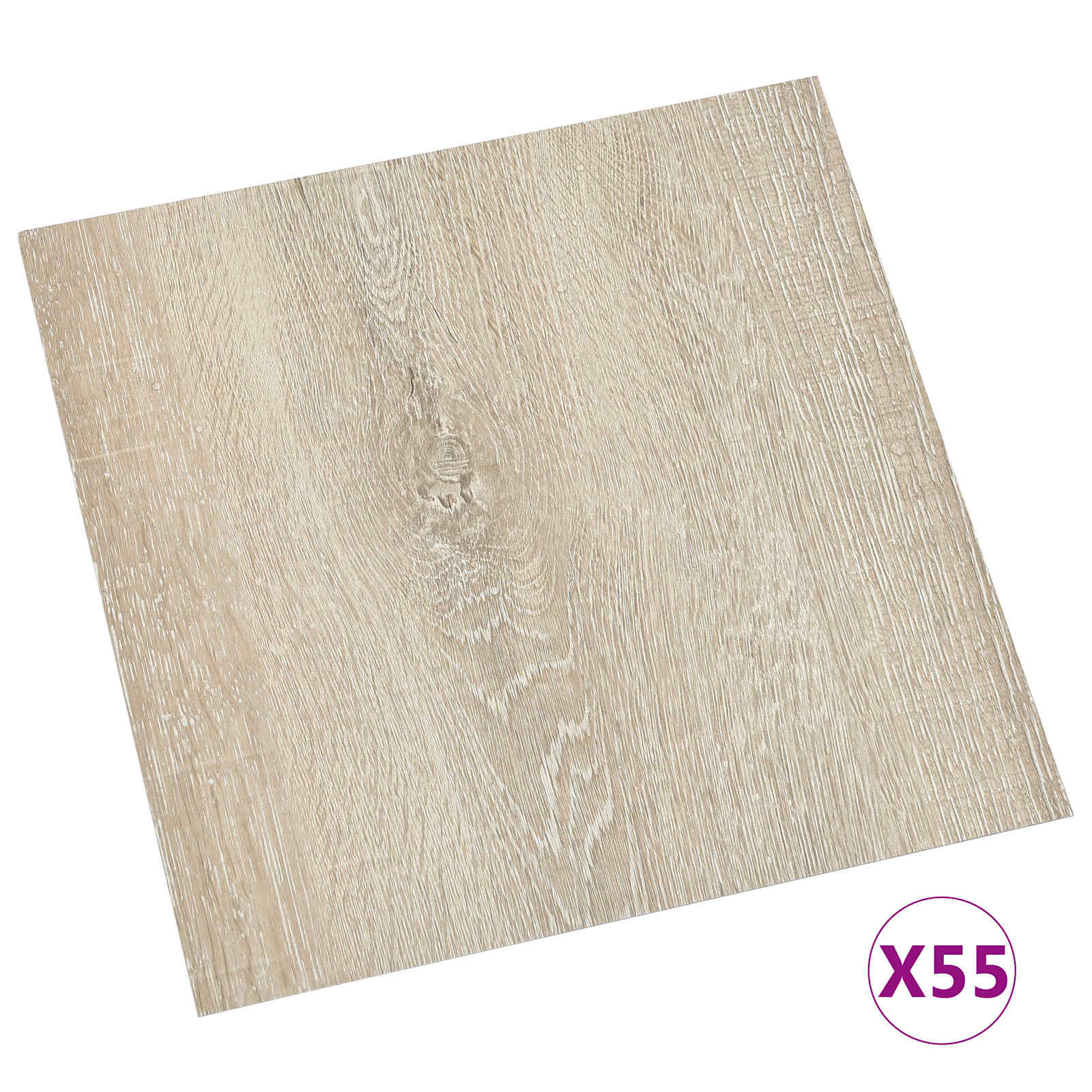 Podne daske 55 pcs Bež 5,11 m² PVC