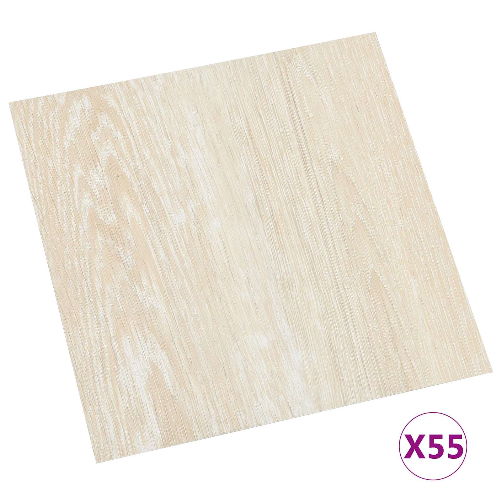 Podne daske 5,11 m² 55 pcs PVC Bijela i bež