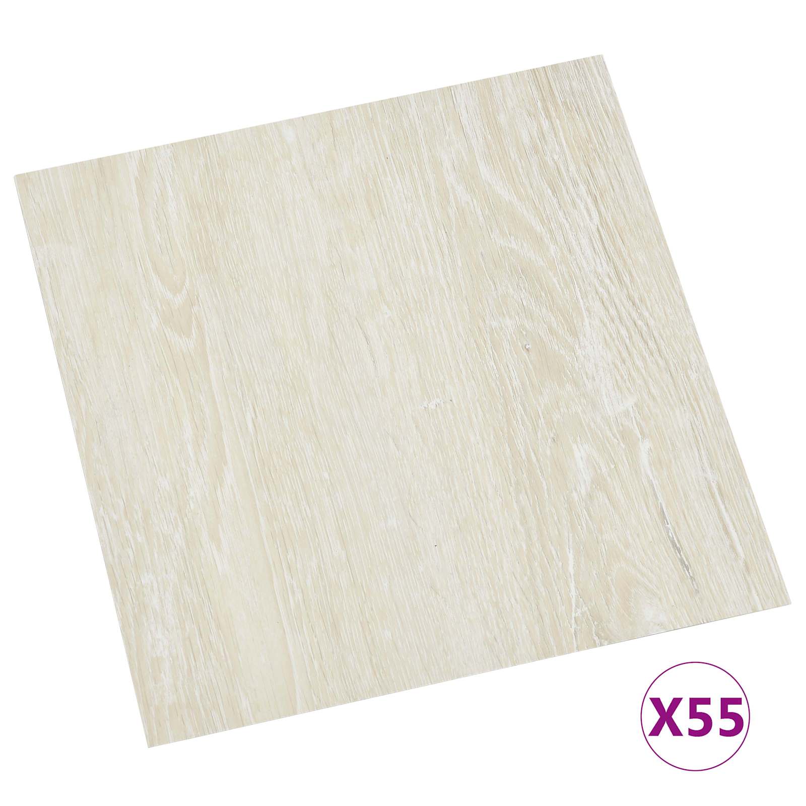 Podne daske 5,11 m² 55 pcs PVC Krem bijela