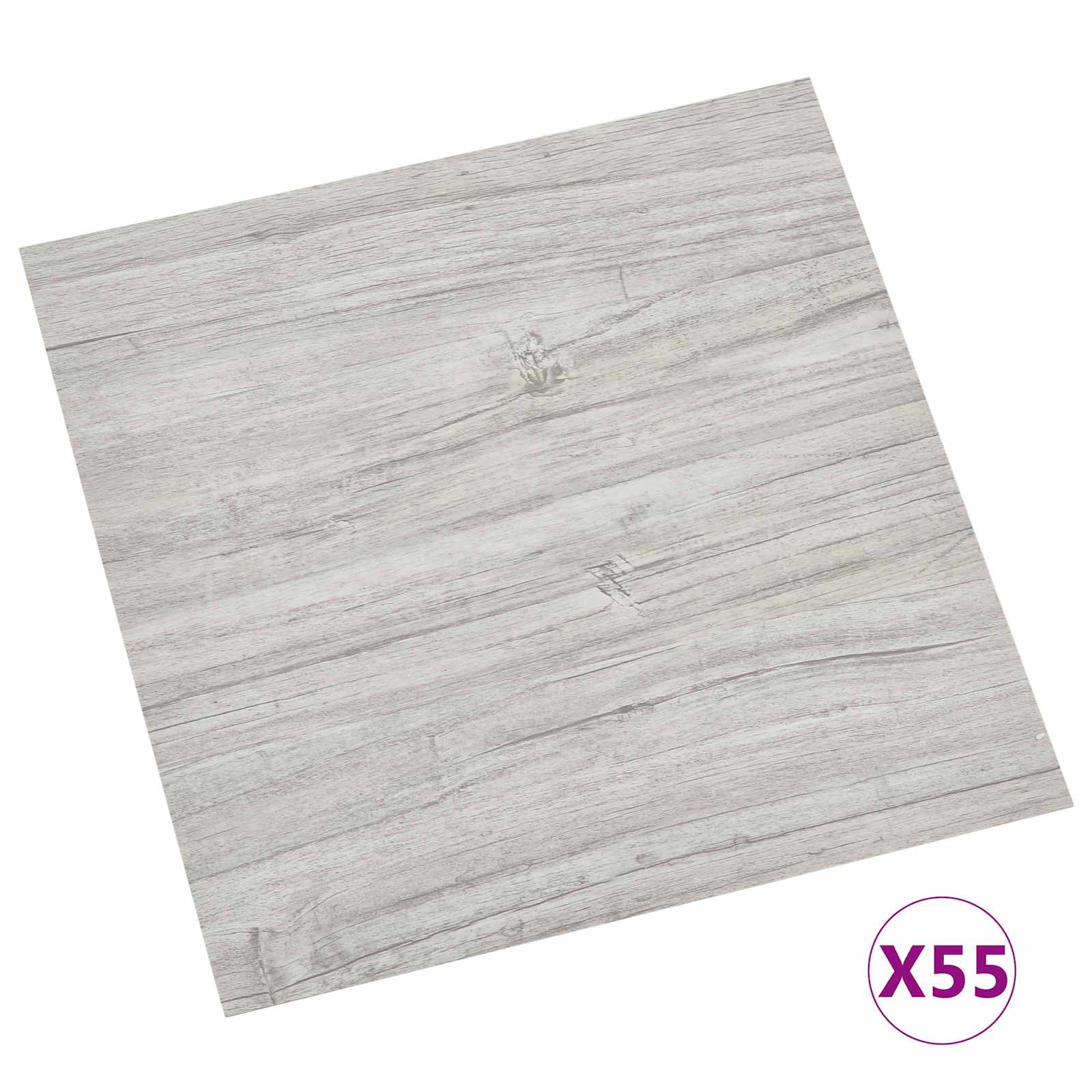 Podne daske 5,11 m² 55 pcs PVC Siva i drvo