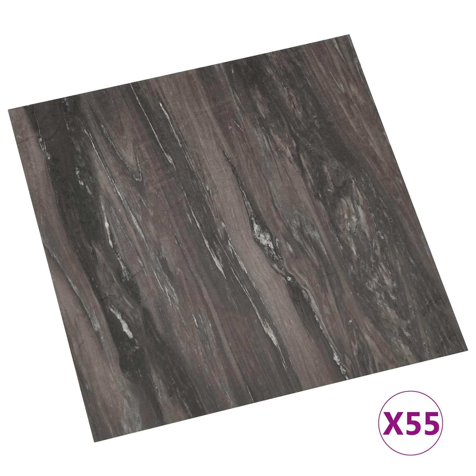 Podne daske 55 pcs Tamno siva 5,11 m² PVC