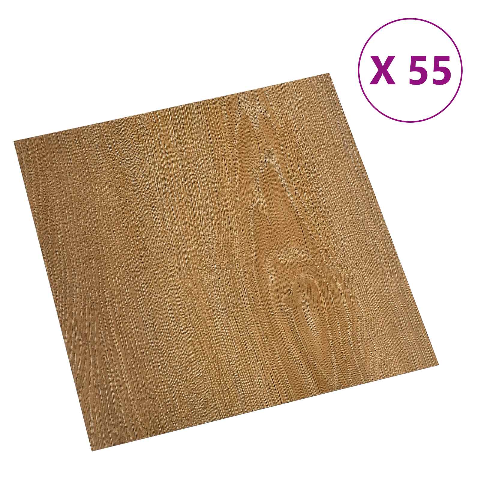 Podne daske 55 pcs Smeđa 5,11 m² PVC