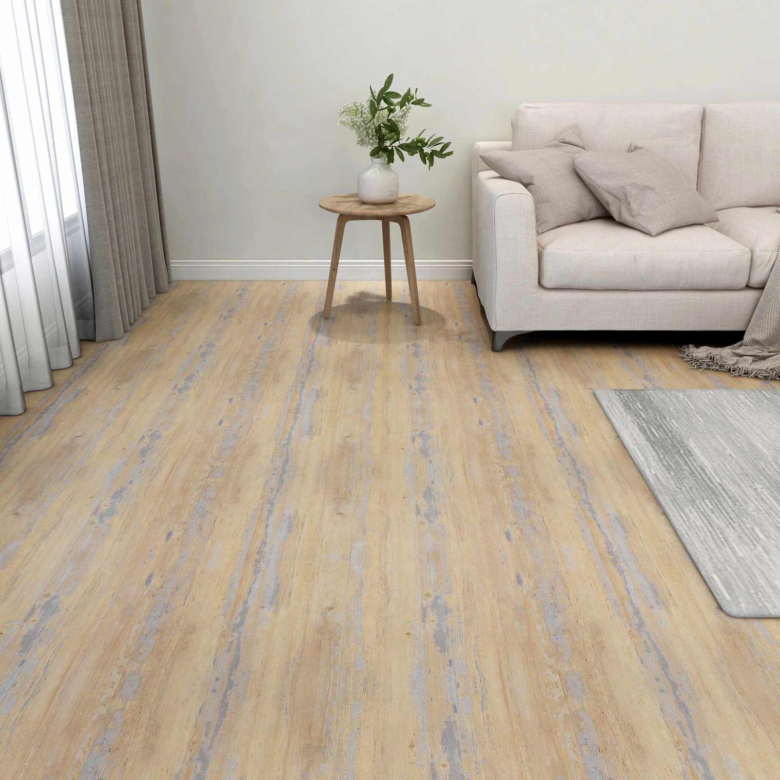 Podne daske 5,11 m² 55 pcs PVC Smeđa i siva