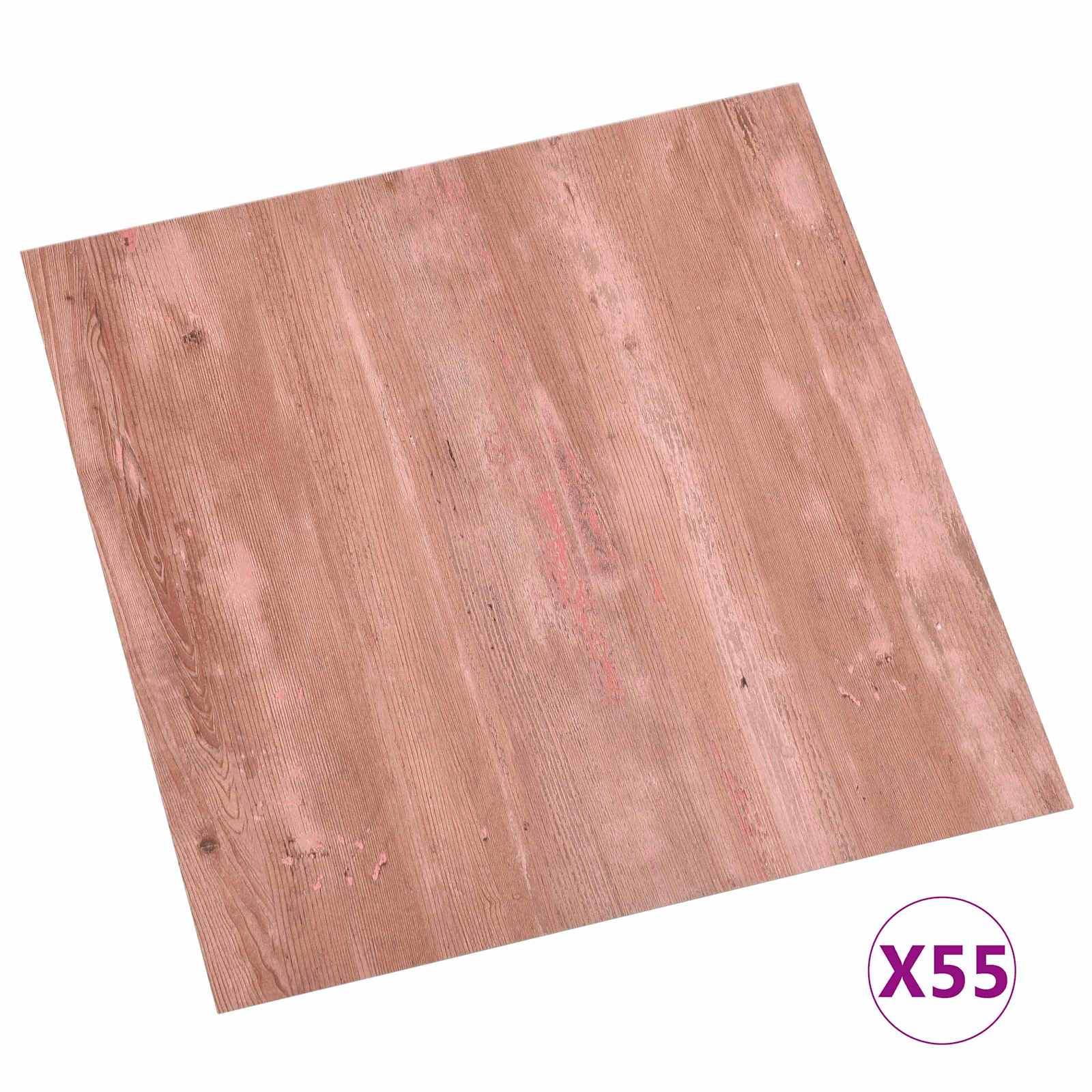 Podne daske 55 pcs Crvena 5,11 m² PVC