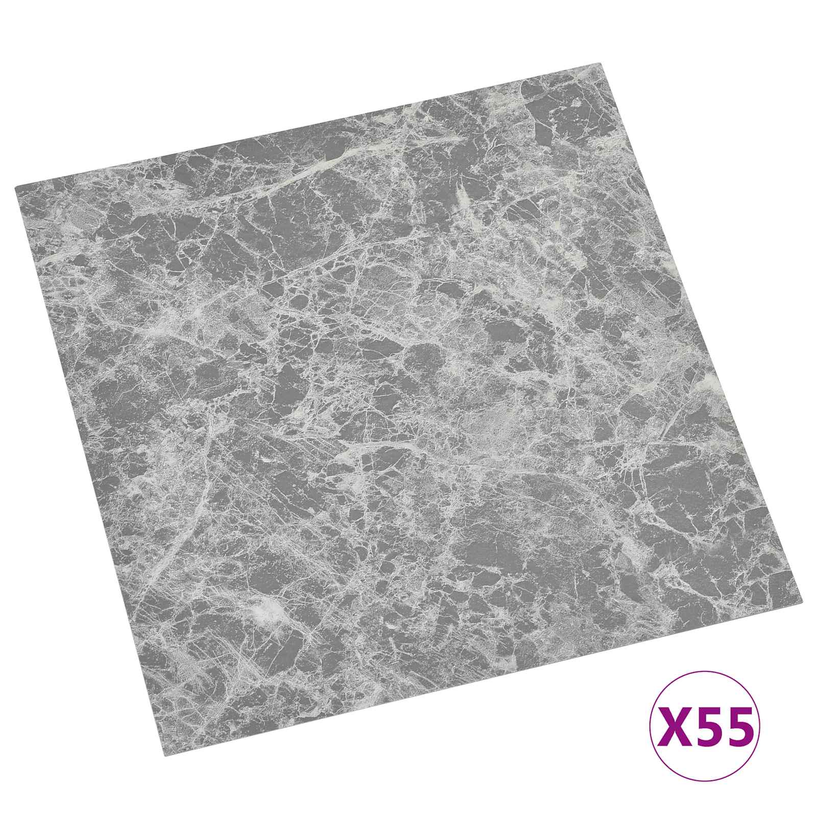 Podne daske 5,11 m² 55 pcs PVC Siva
