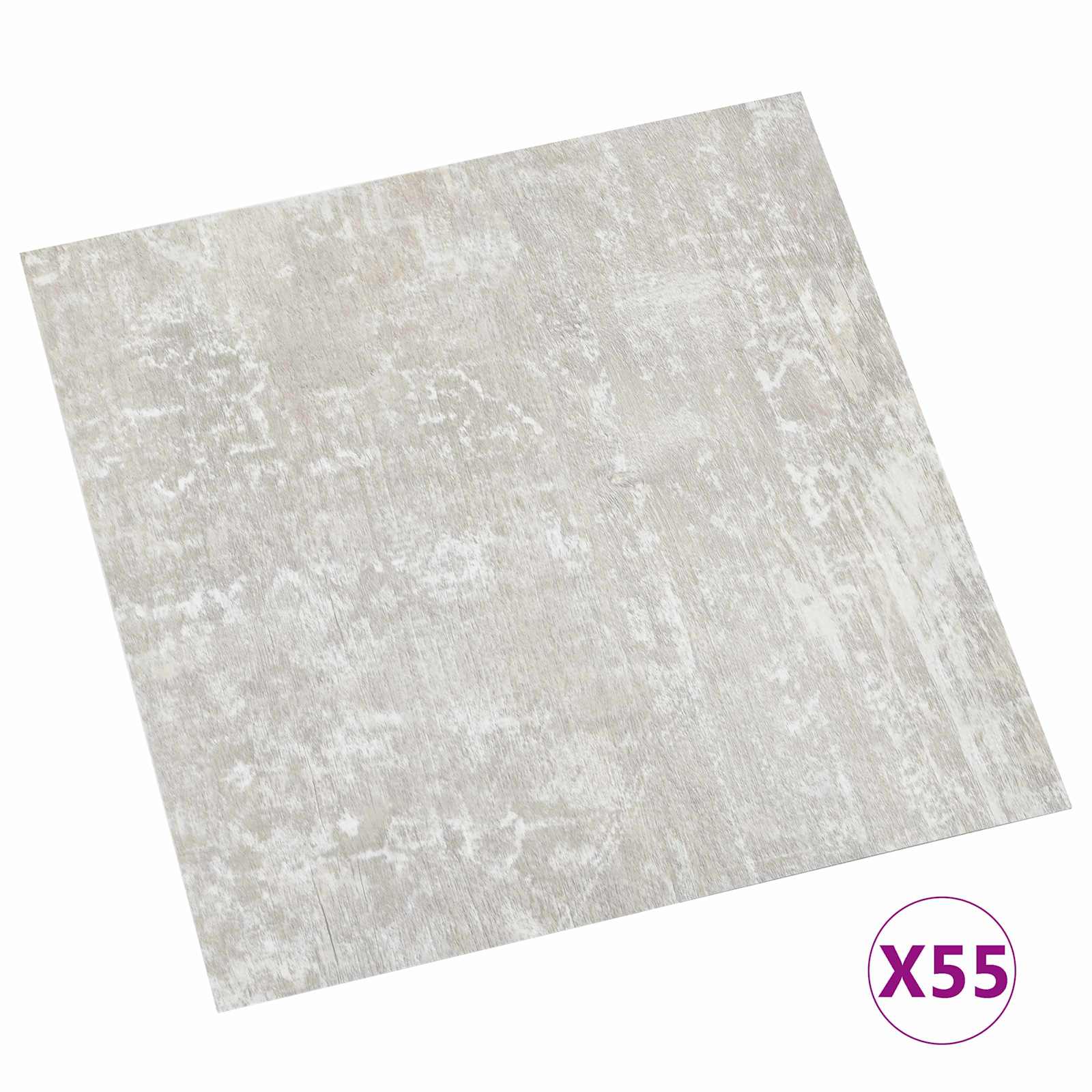 Podne daske 5,11 m² 55 pcs PVC Bijela i drvo